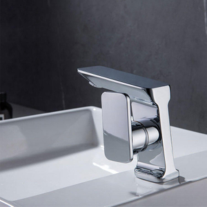 Deck Mounted Single Hole Chrome Wash Basin Faucets for Bathroom