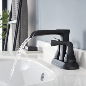 2 Handle Waterfall 4 inch Centerset Bathroom Lavatory Faucet